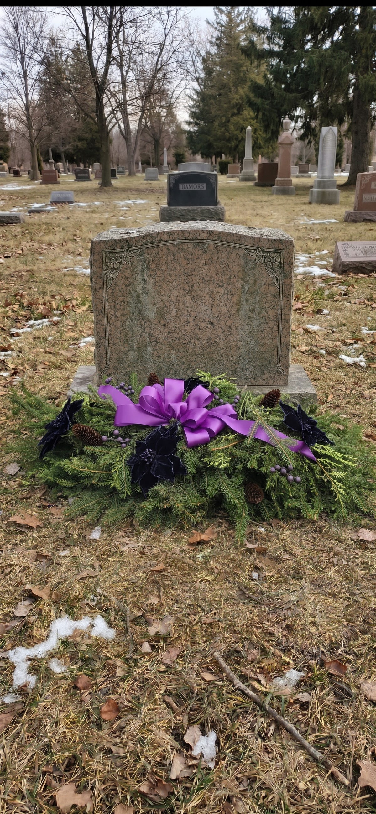 6 Foot Grave Blanket-Purple
