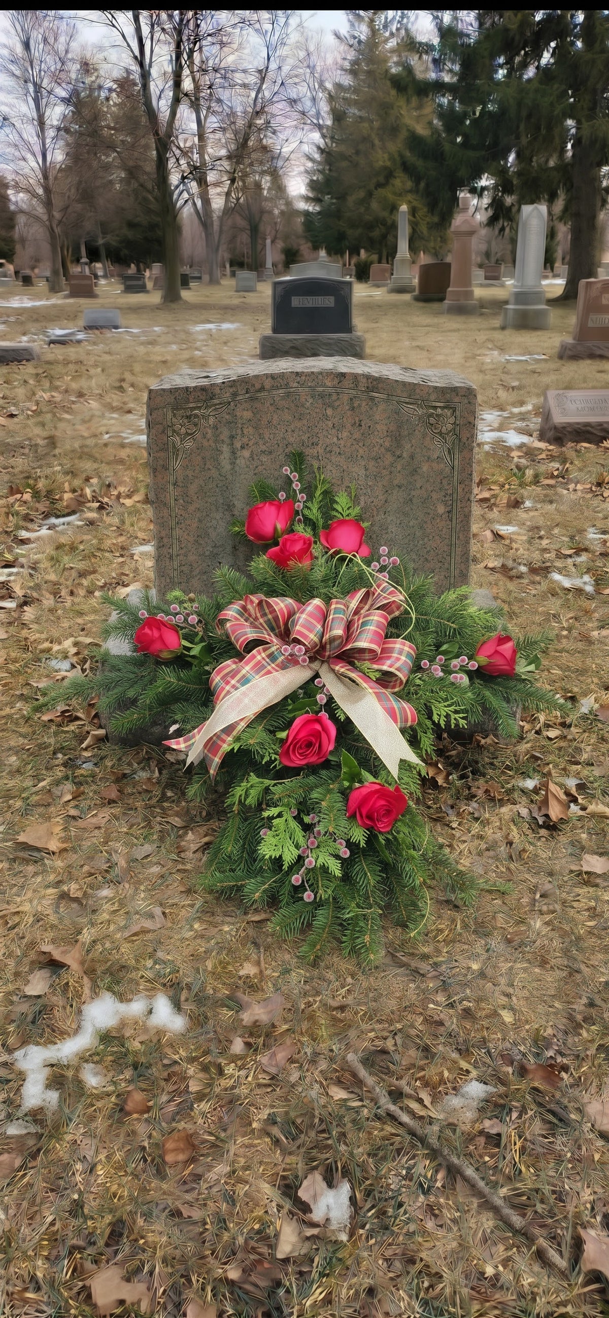 Cross Grave Pillow-Red