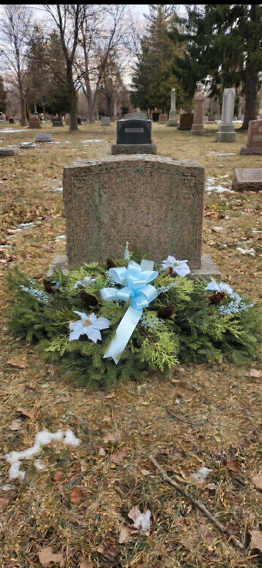 6 Foot Grave Blanket-Light Blue