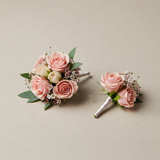 Blush Bouquet & Boutonniere