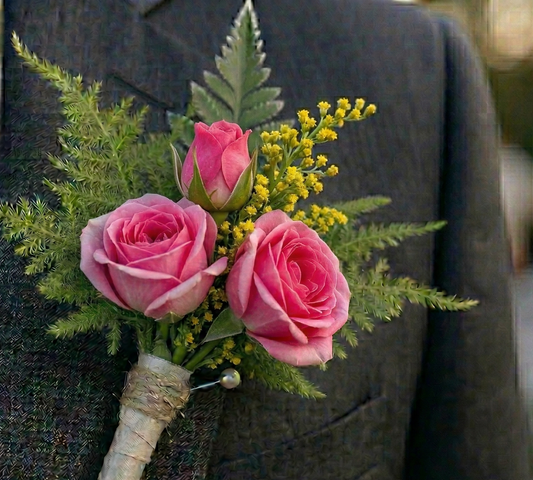 Bright & Bold Boutonniere